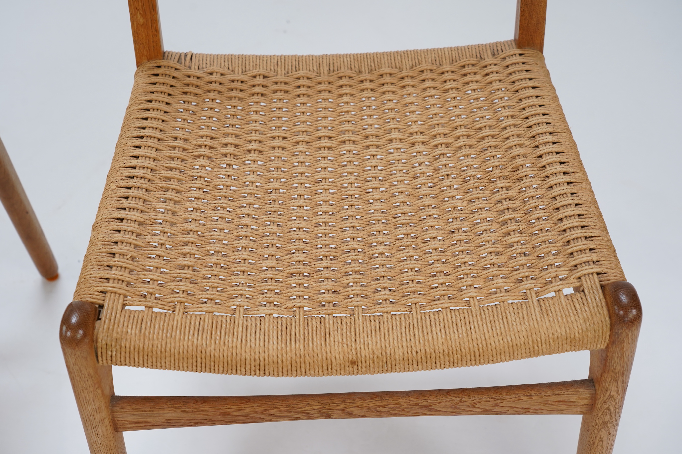 Hans Jørgensen Wegner (Danish, 1914-2007) for Carl Hansen & Søn Møbelfabrik : Two oak 'CH23' dining chairs